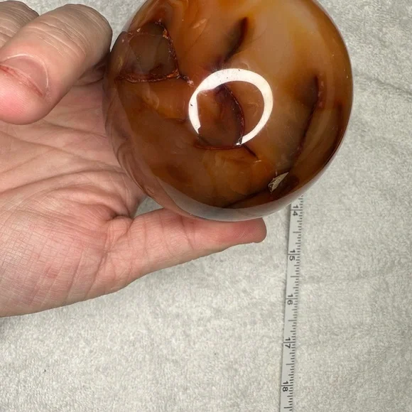Carnelian Agate Sphere - Picture 3 of 12